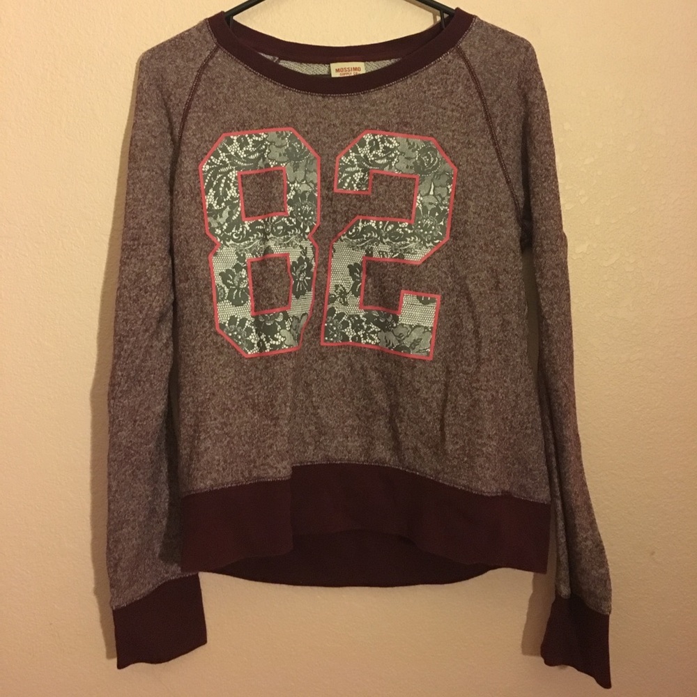 Girls maroon long-sleeve