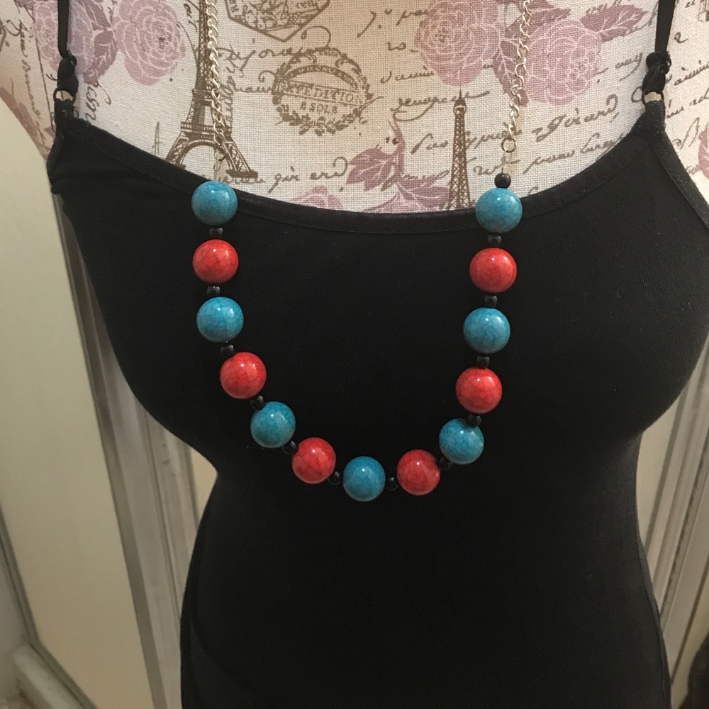 Handcrafted Glass Beaded Necklace