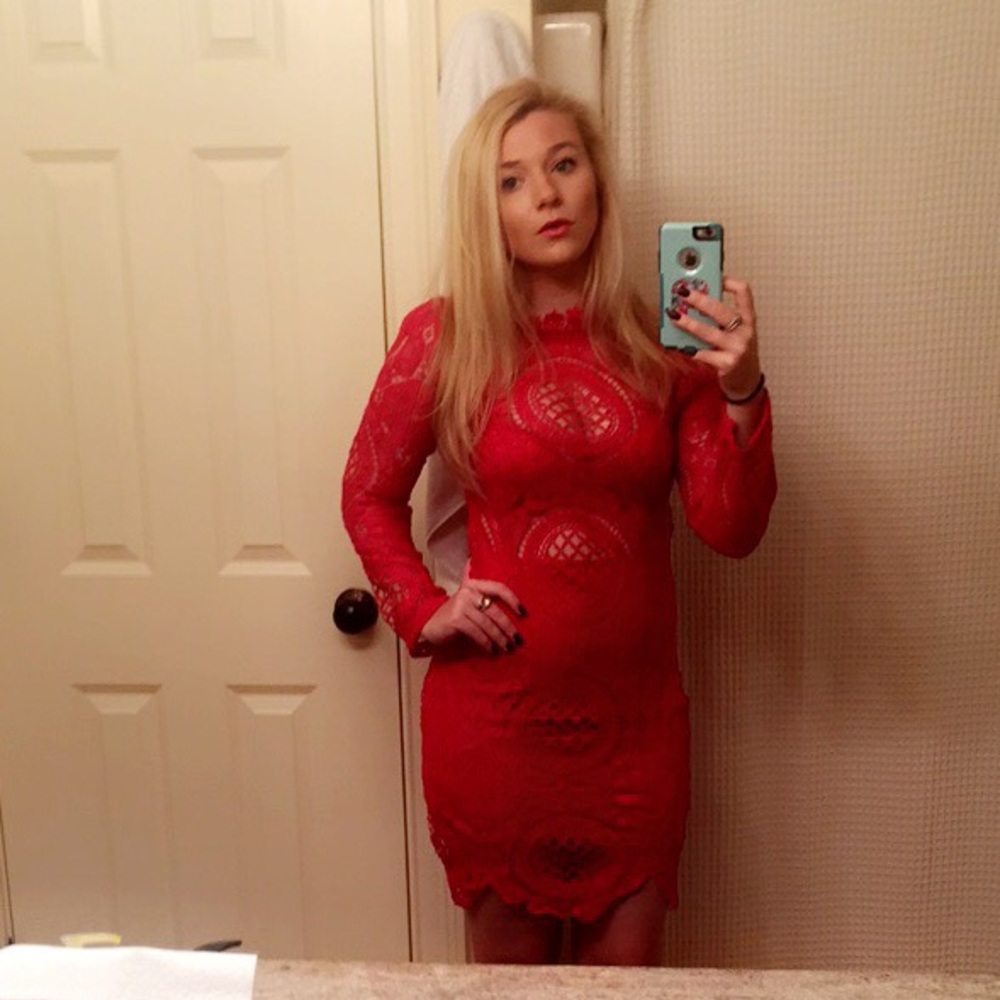 Red Lace Dress - Picture 1 of 4