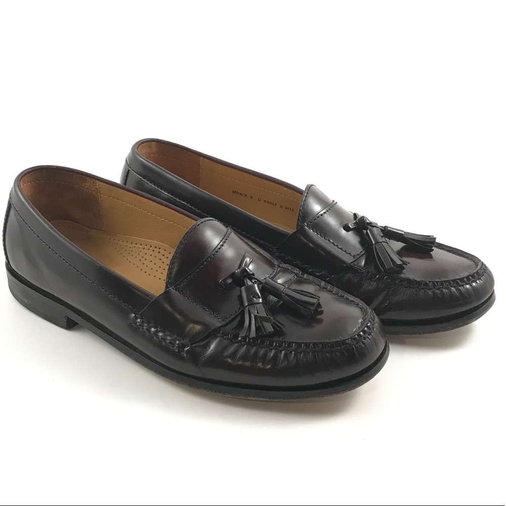 COLE HAAN "Pinch Tassel" Dark Brown Leather Loafer