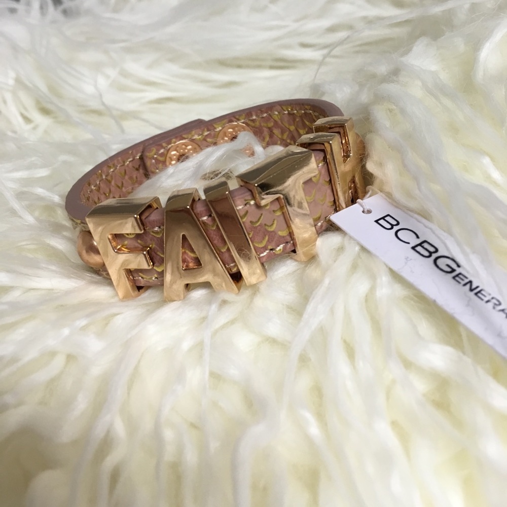 BCBG Rosegold Leather Bracelet