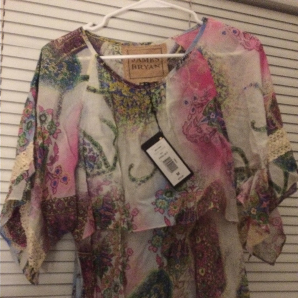 James Bryan long sleeve tunic/blouse, m
