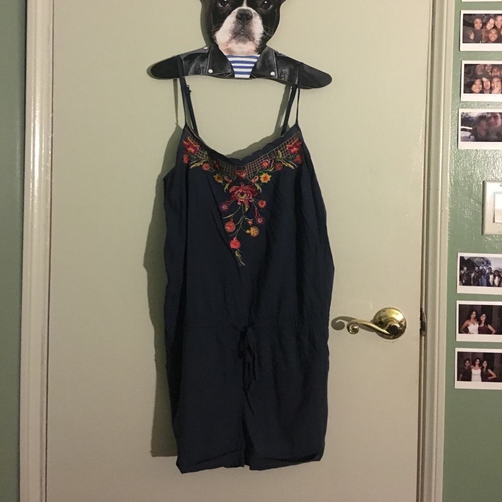 Forever 21 Embroidered Floral Romper