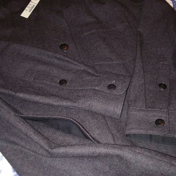 NWT MADEWELL Gray Flannel Latitude Shirtdress Long Sleeve - Picture 6 of 9