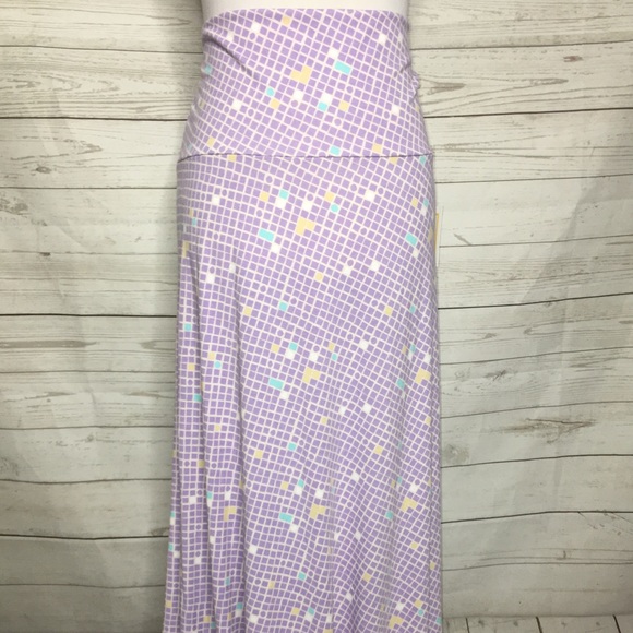 LuLaRoe Dresses & Skirts - Lularoe Maxi Skirt XL Lavender/Cream/Multicolored