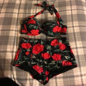Vintage Rose Swimsuit Top
