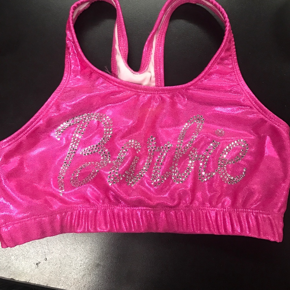 Barbie rhinestone sports bra