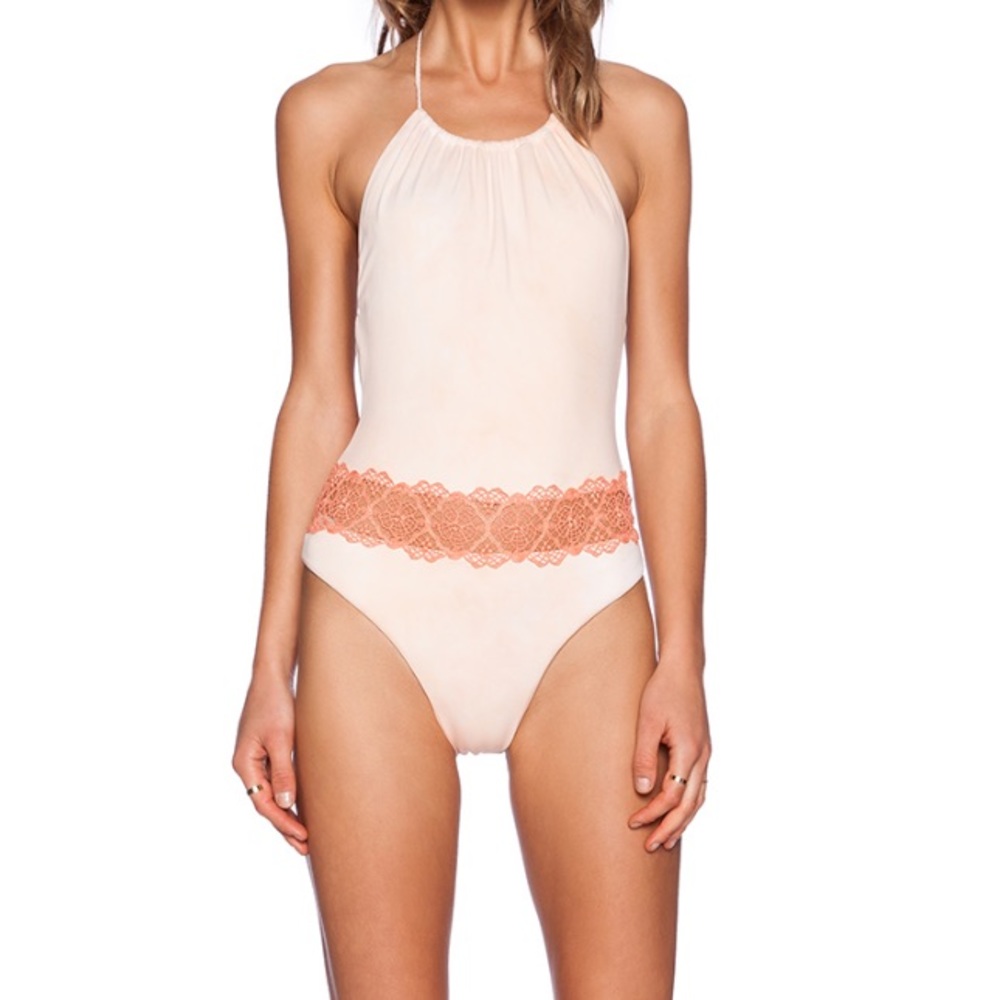 Blue Life Desert Sun Halter Swimsuit in Mango