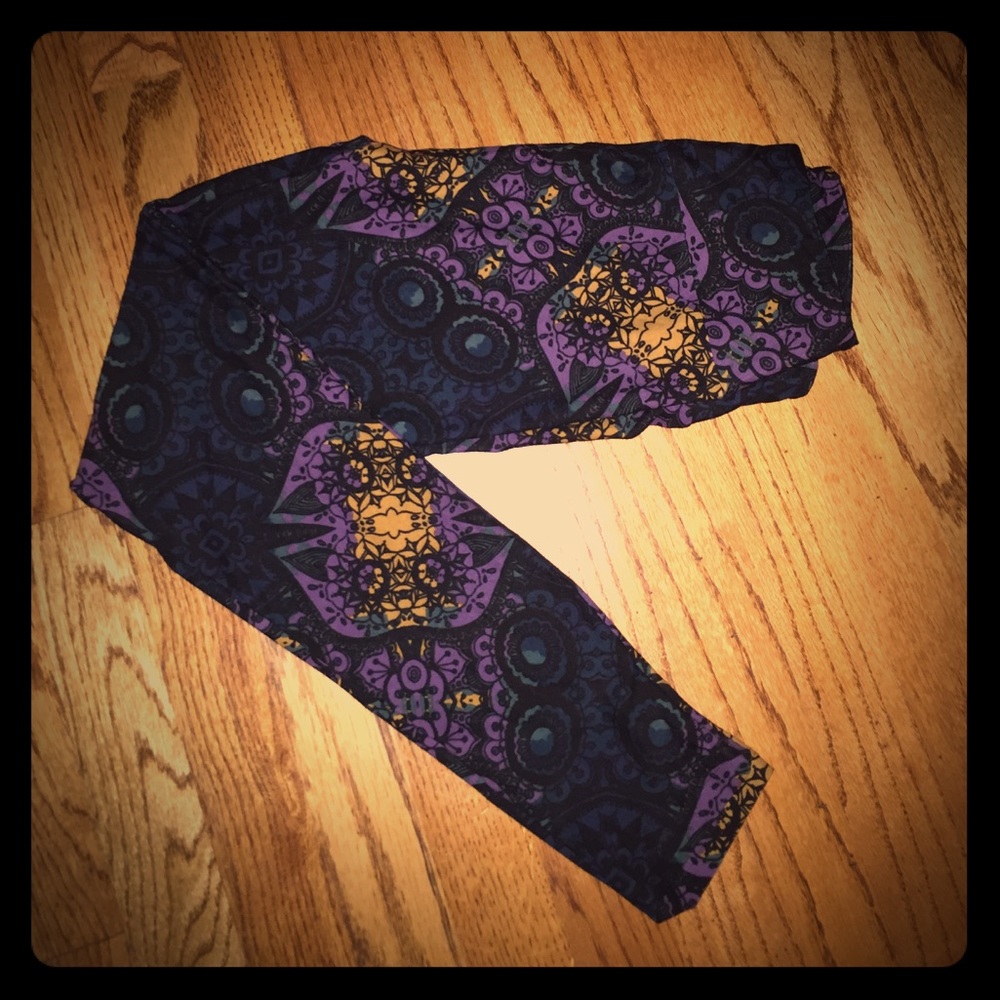 LuLaRoe Dobby Owl Leggings OS