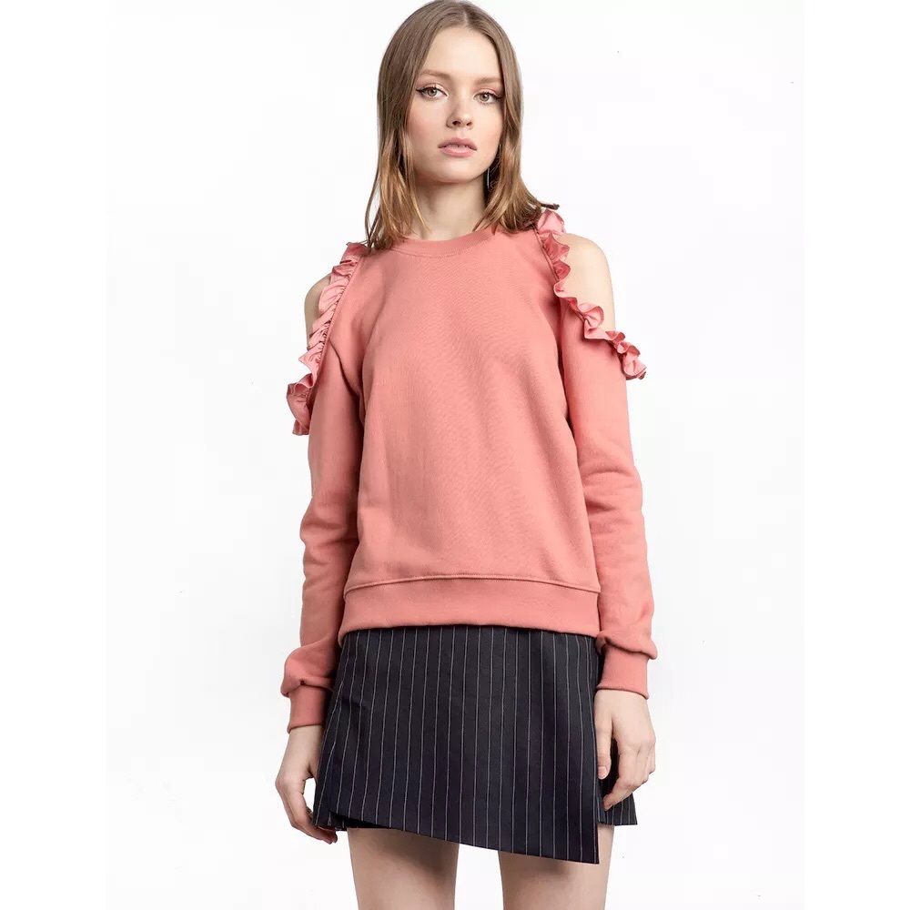 Pixie Market Off-shoulder Sweat Shirt