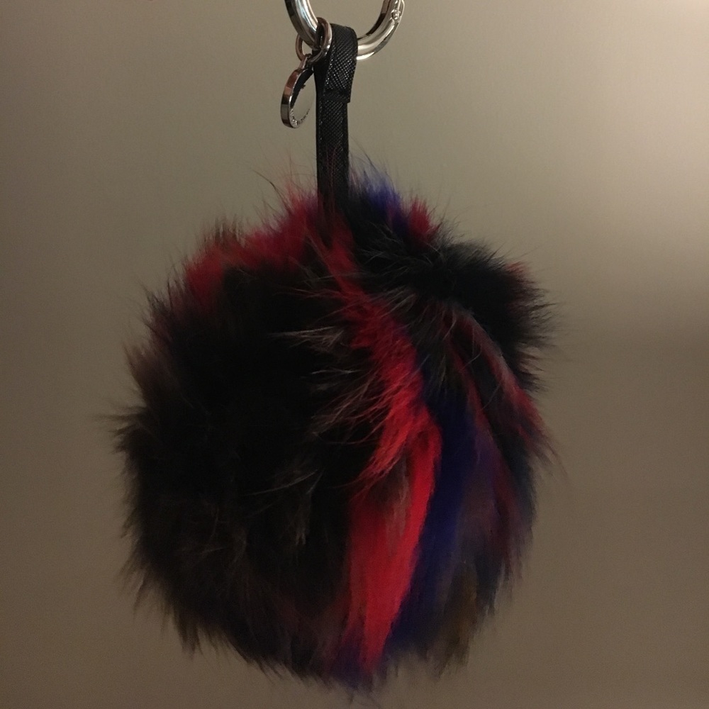 Fox fur key chain