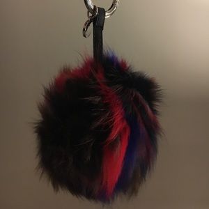 Fox fur key chain