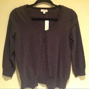 Classic 3/4 sleeve cardigan.  NWT