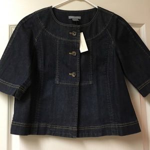 Ann Taylor Denim Cropped Jacket Size SMALL
