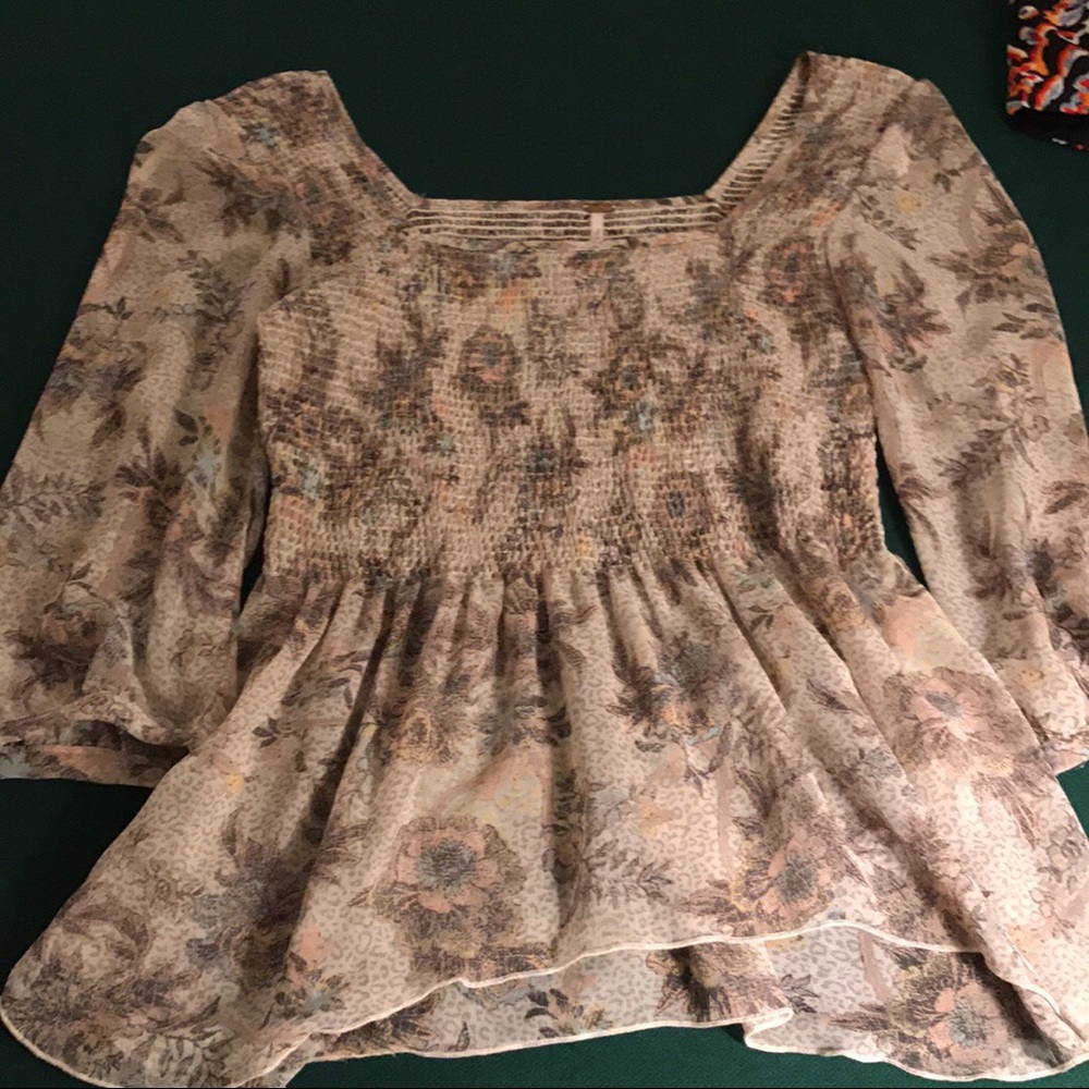 Free people flowery shirt