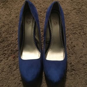 Torrid Blue Suede Heels