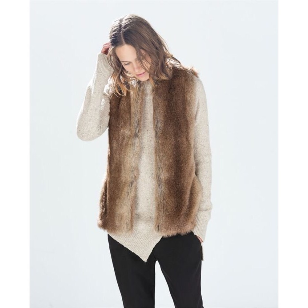 Zara Faux Fur Vest