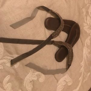 Leather tie sandals *Final price*