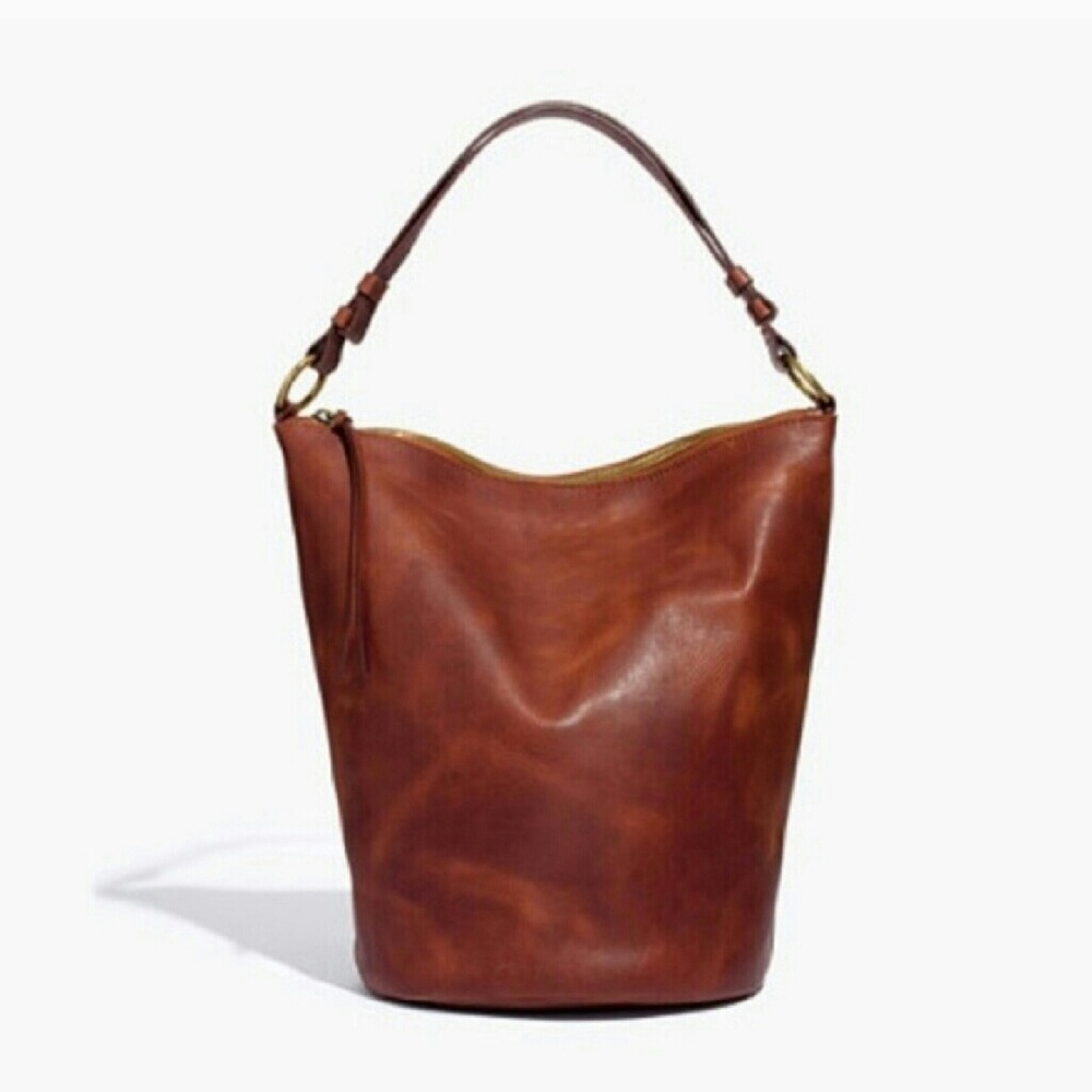 Madewell Lisbon O-Ring Bucket Bag DARK CHESTNUT