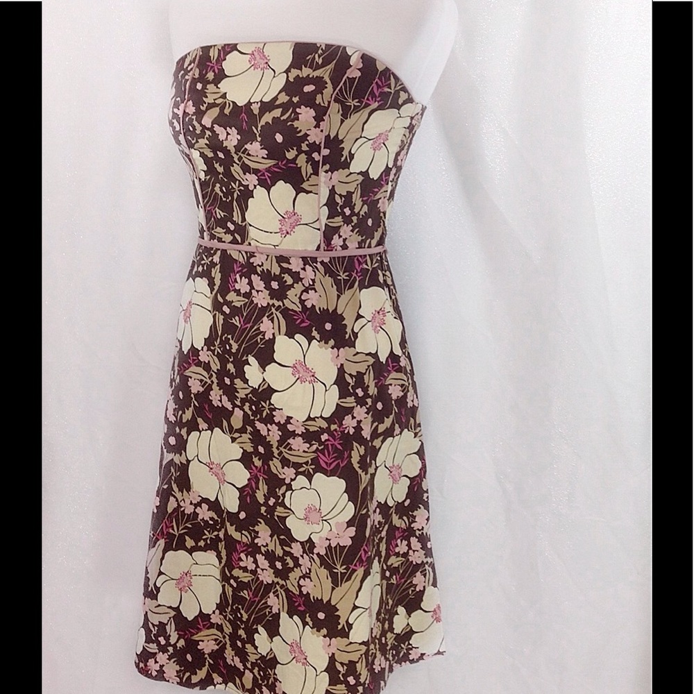 F. L. P. Floral Strapless Dress-SALE