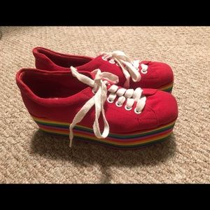 Jeffrey Campbell Rainbow Sneakers