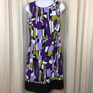 Ronni Nicole Purple Green Sheath Dress Sleeveless