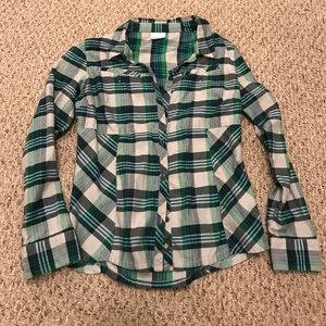 Columbia plaid button down shirt