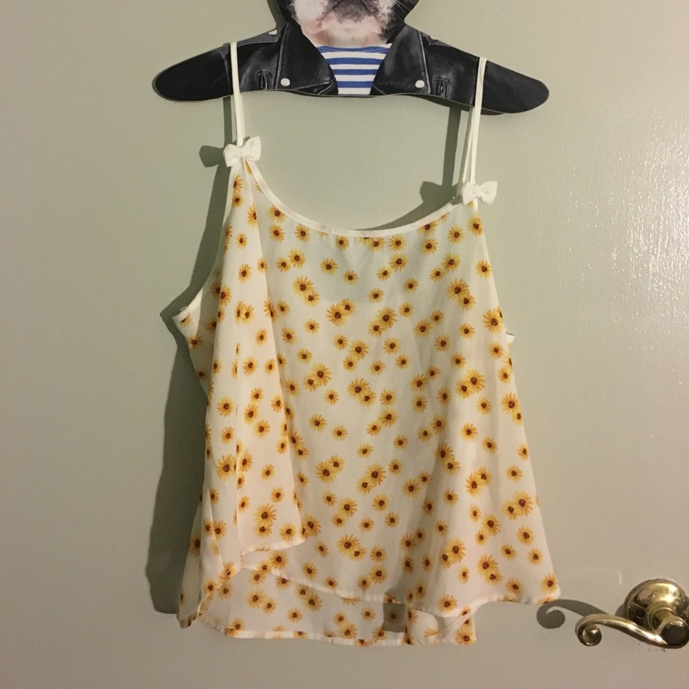 Sunflower Crop Top with Bows