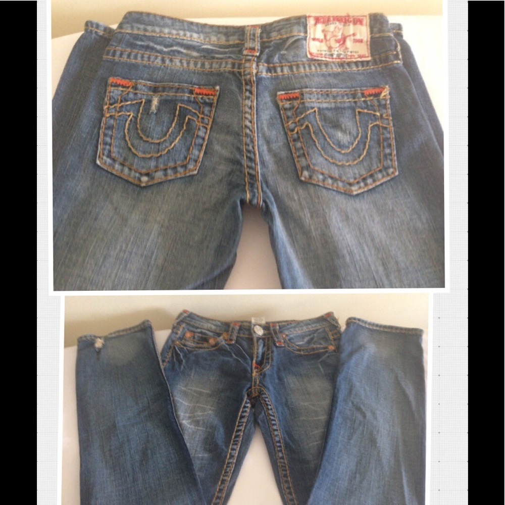 True Religion Johnny Super T Straight Leg size 27 - Picture 2 of 7