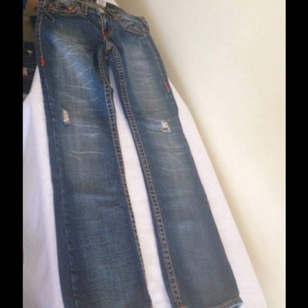 True Religion Johnny Super T Straight Leg size 27 - Picture 3 of 7