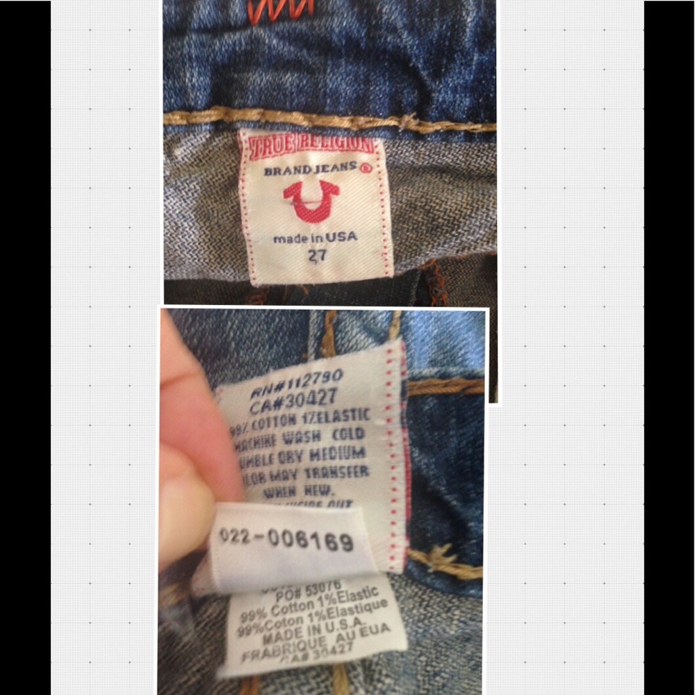True Religion Johnny Super T Straight Leg size 27 - Picture 5 of 7