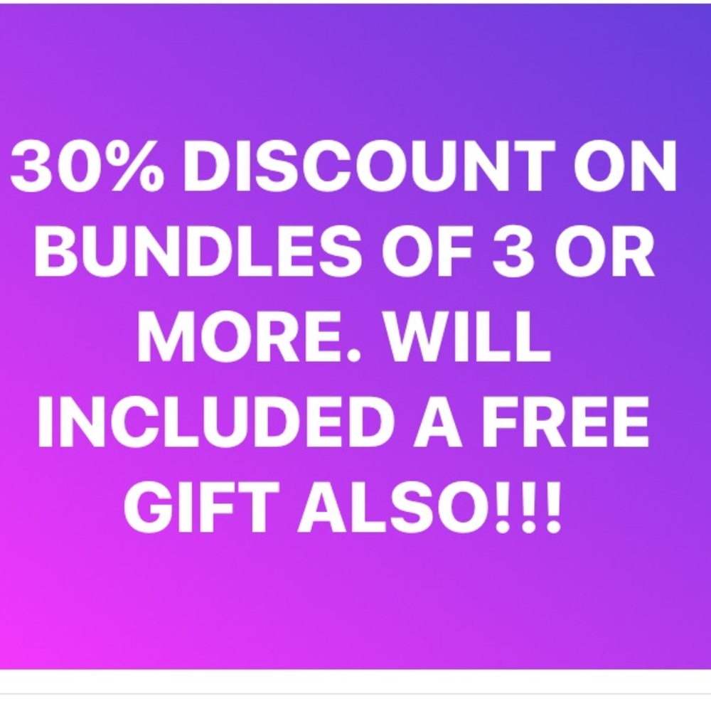 FREE GIFT & 30% DISCOUNT ON BUNDLES OF 3 OR MORE!