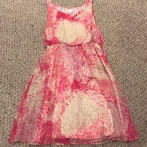 Pink and Cream Anthropologie Dress