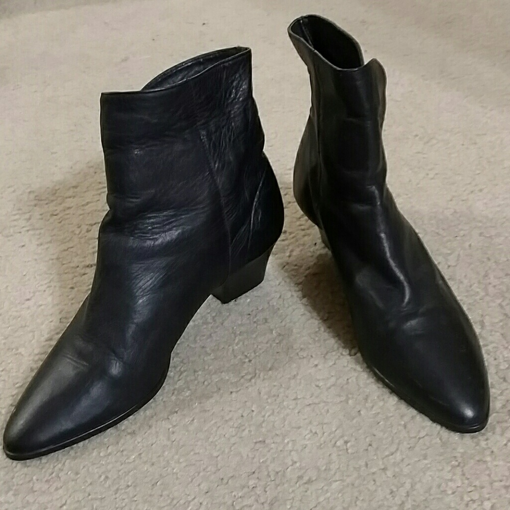 Vintage leather booties