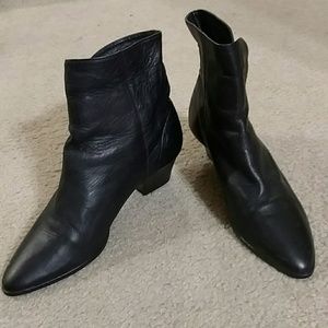 Vintage leather booties