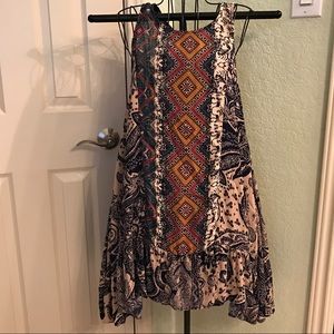Tribal print Hi Lo dress