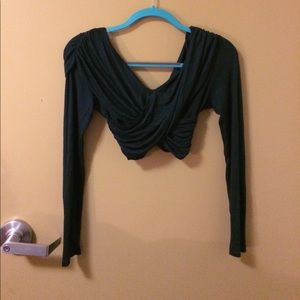 Forest green crop top