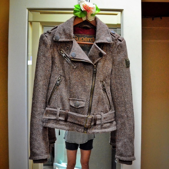 Asymmetrical Zip Tweed Jacket - Picture 3 of 8