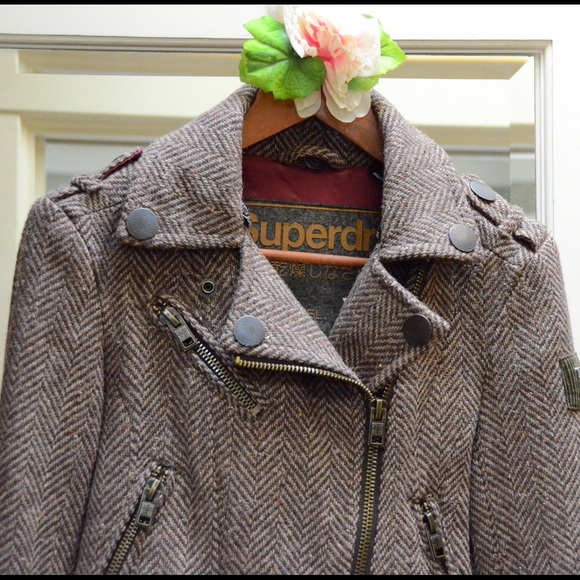 Asymmetrical Zip Tweed Jacket - Picture 2 of 8