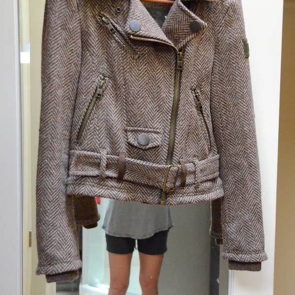 Asymmetrical Zip Tweed Jacket - Picture 4 of 8