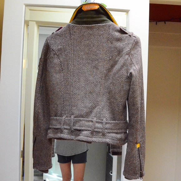 Asymmetrical Zip Tweed Jacket - Picture 5 of 8