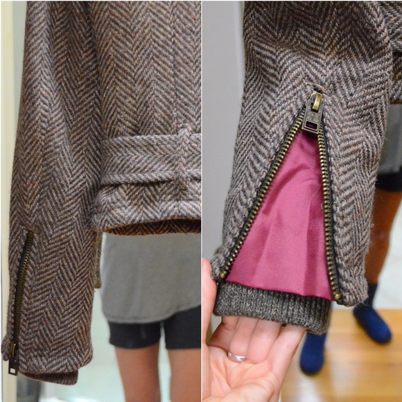 Asymmetrical Zip Tweed Jacket - Picture 7 of 8
