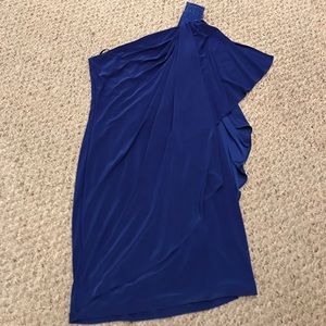 Blue One shoulder Dress