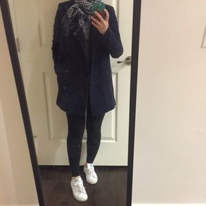 Oversize style coat in navy