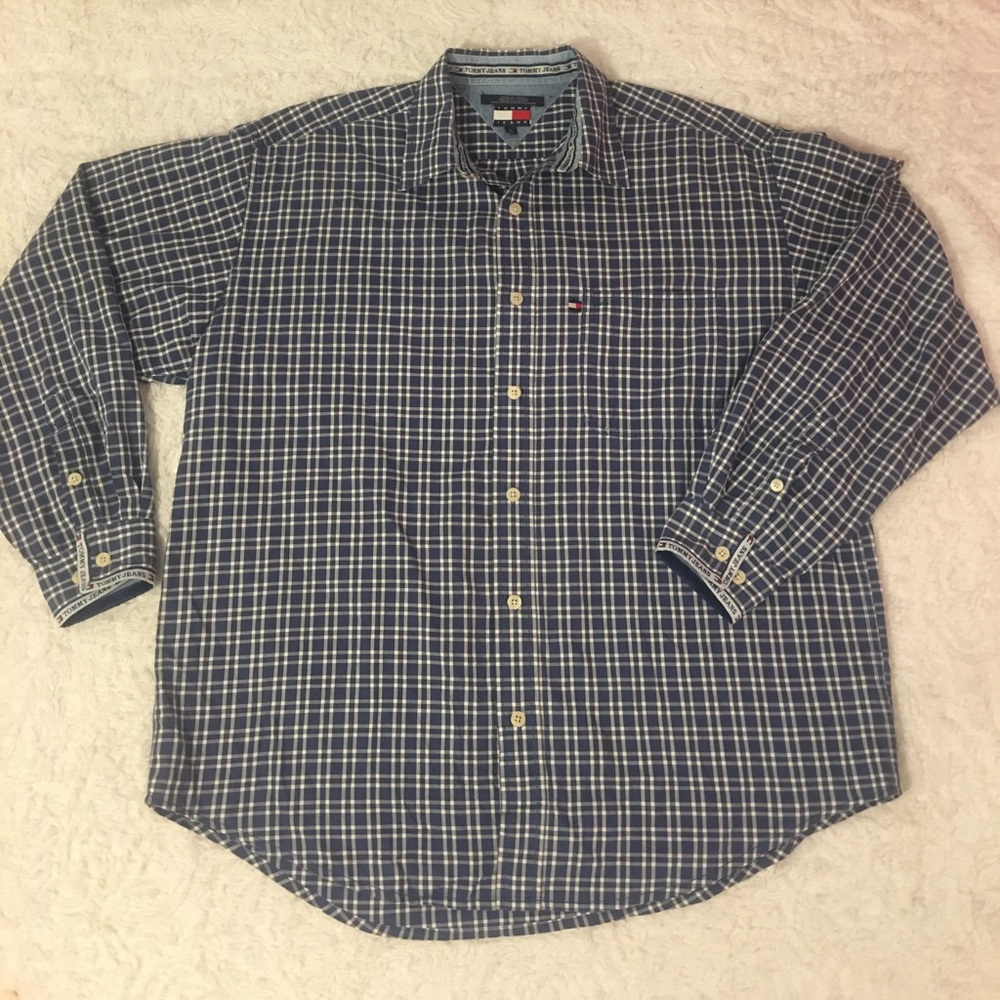 Tommy Hilfiger Jeans Button Down Shirt (Large) - Picture 1 of 8