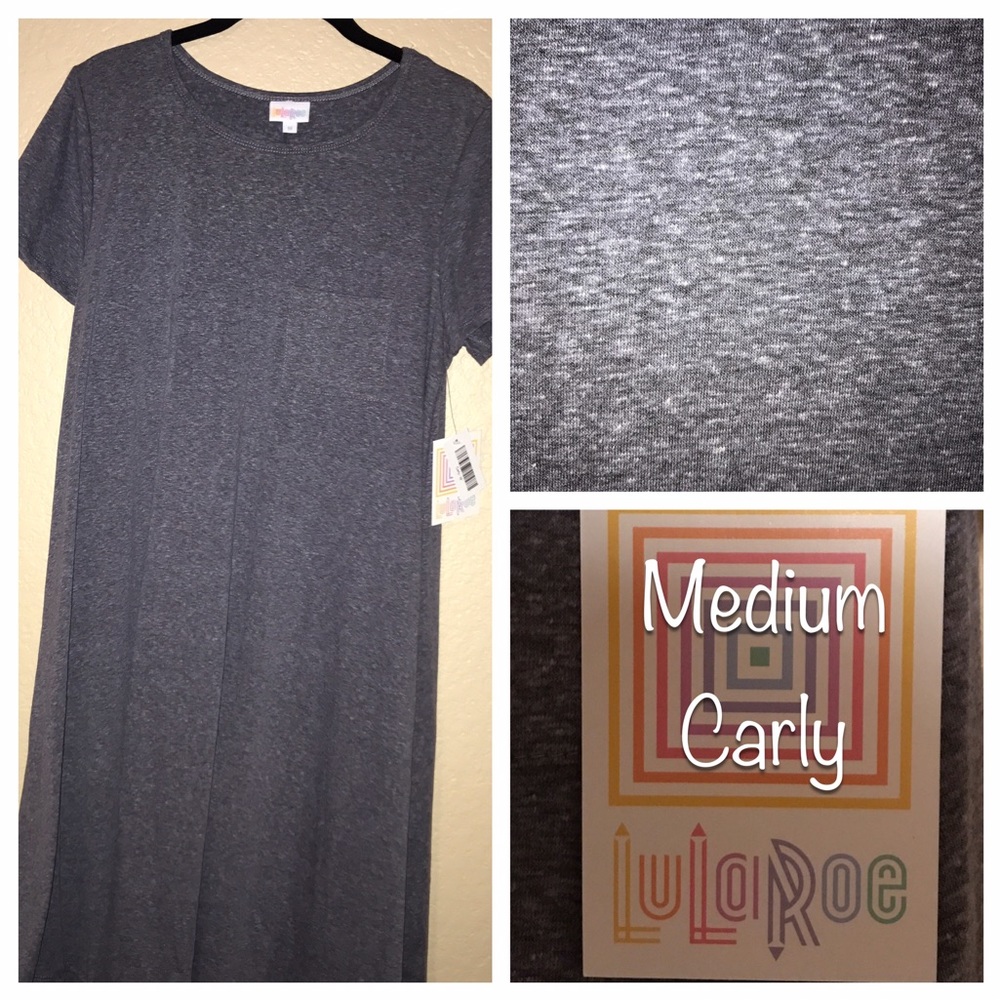 Medium Heathered Blue Grey LuLaRoe Carly