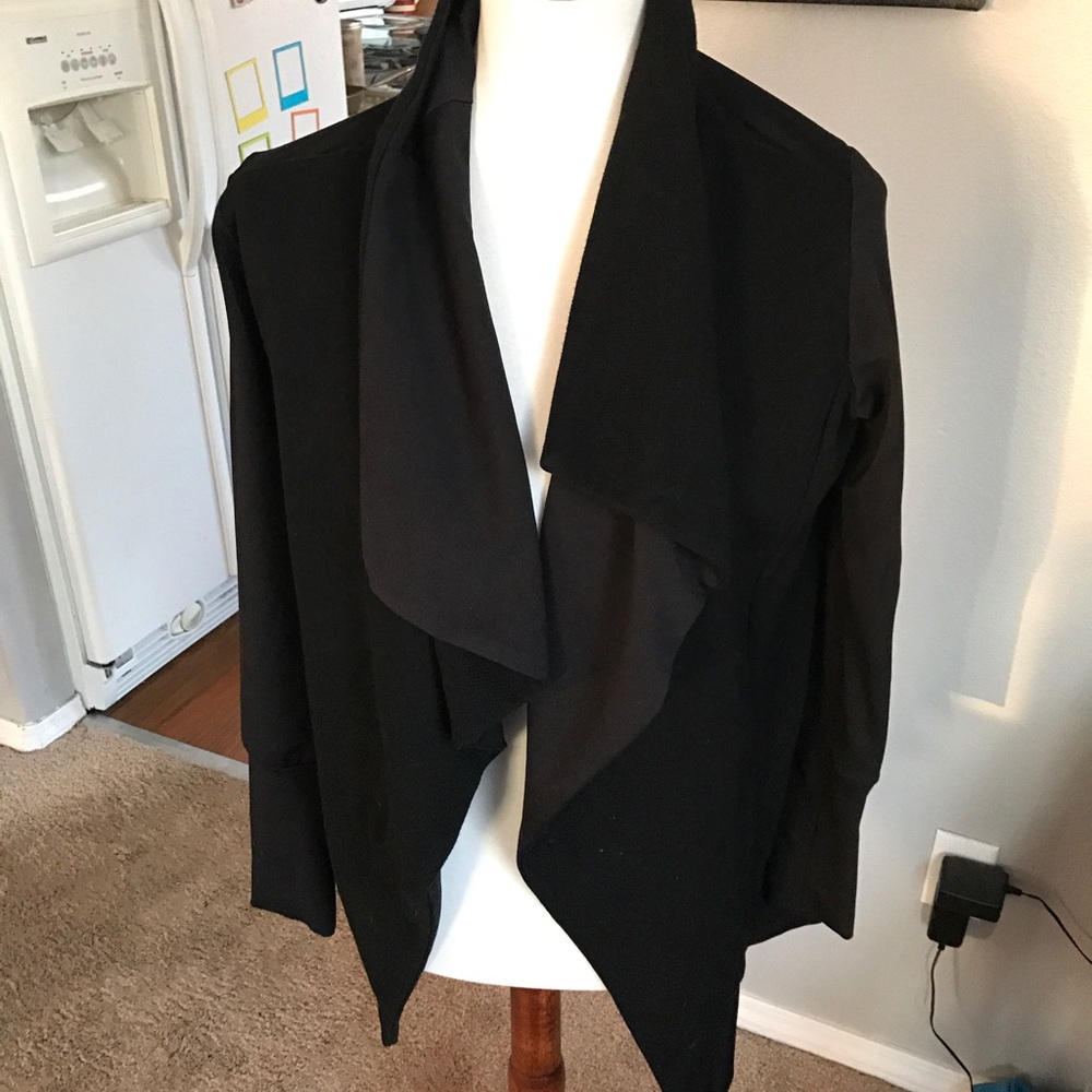 MPG Black Active wear drapey cardigan