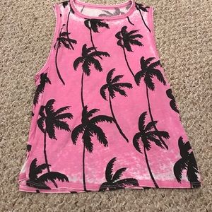 Palm Tree Cutout Tank Top