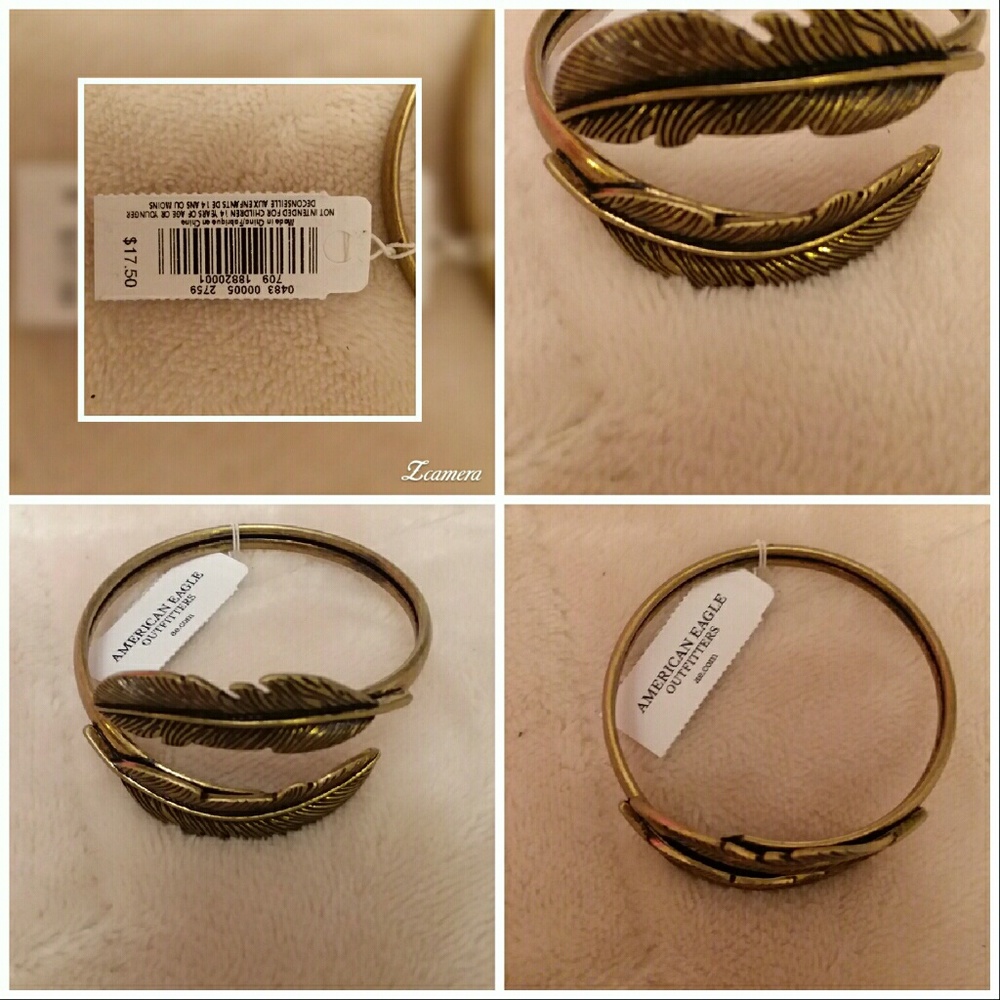 American Eagle Outfitters feather cuff bracelet