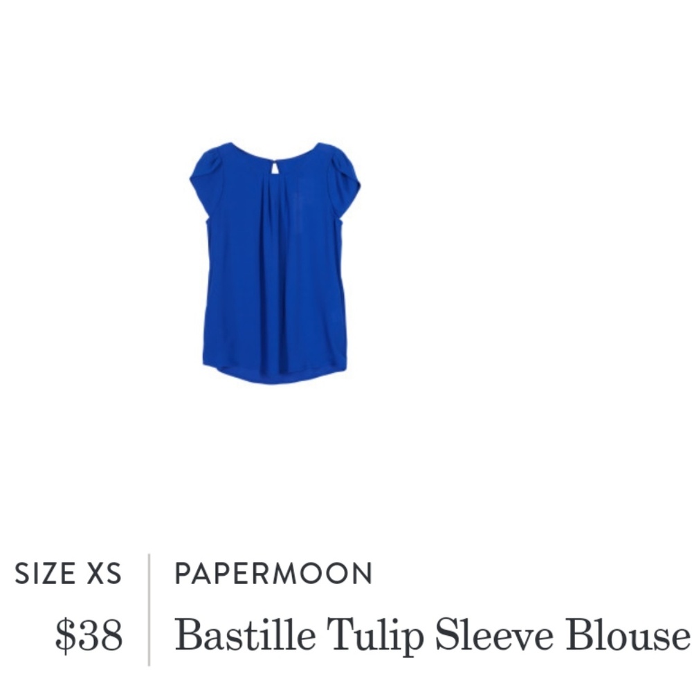 NWT Stitch Fix Cobalt Blue xs Pape Moon blouse